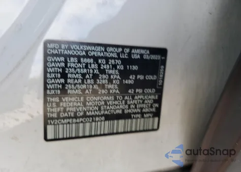 2023 Volkswagen Id.4 Pro from USA, damaged, VIN 1V2CMPE84PC021806